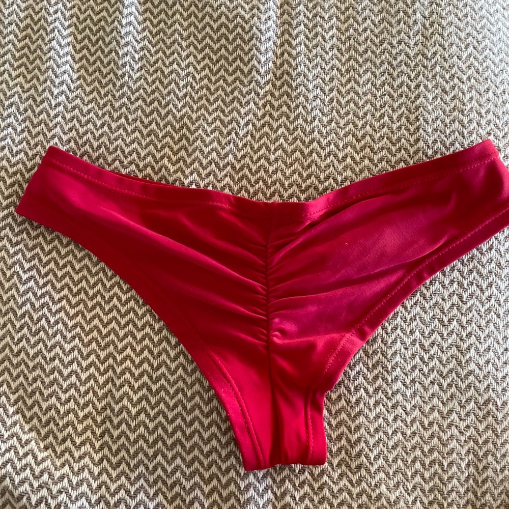 Red Scrunch Booty Bikini Bottoms